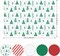 120 Sheets Christmas Tissue Paper for Gift Bags, Red Green and White Tissue Paper Bulk Assorted Design Gift Wrapping Paper, Xmas Tissue Paper for Crafts Holiday Decor